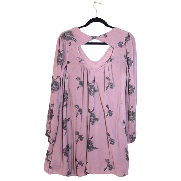 Free People Purple Long Sleeve Emma Dress Size Small - Picture 3 of 6